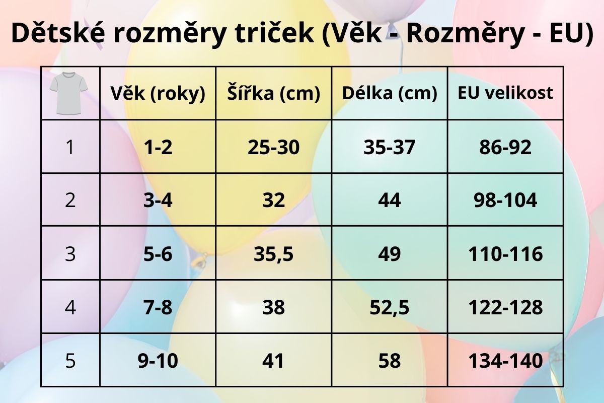Dětské rozměry triček (_3